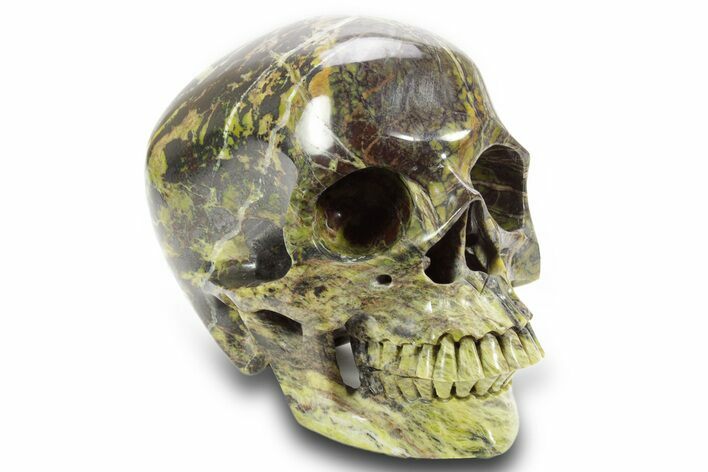 Realistic, Yellow Turquoise Jasper Skull - Magnetic #378757